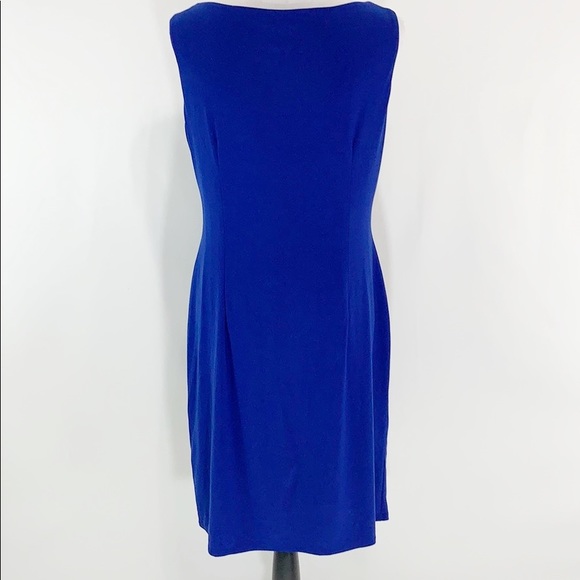 Anne Klein royal blue slip on sleeveless dress - Picture 3 of 8